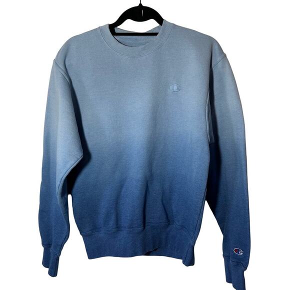 CHAMPION Men's Authentic Blue Ombre Pullover Sweatshirt Size Small Style S5875 - Picture 1 of 9